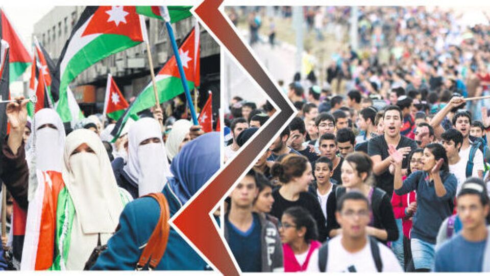 İsrail-Filistin barışına karşı yürüdüler