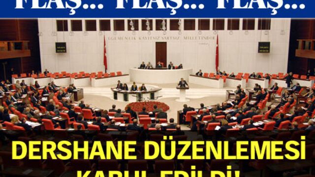 Dershaneler ile ilgili tasarı kabul edildi
