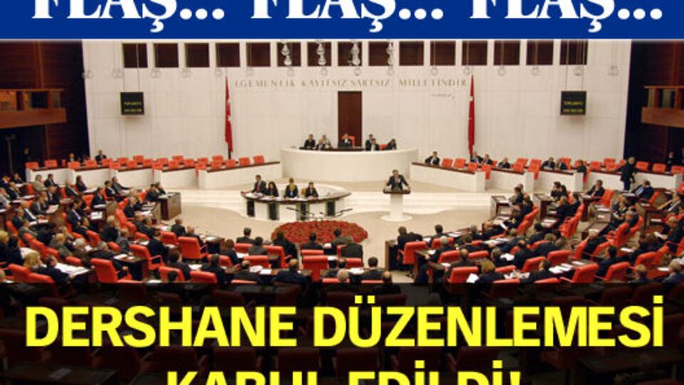 Dershaneler ile ilgili tasarı kabul edildi
