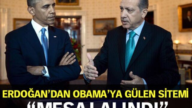 Başbakan Erdoğan'dan Obama'ya Gülen sitemi