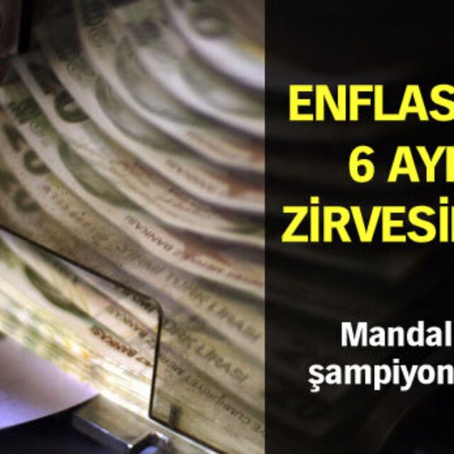 Enflasyon 6 ayın zirvesinde!