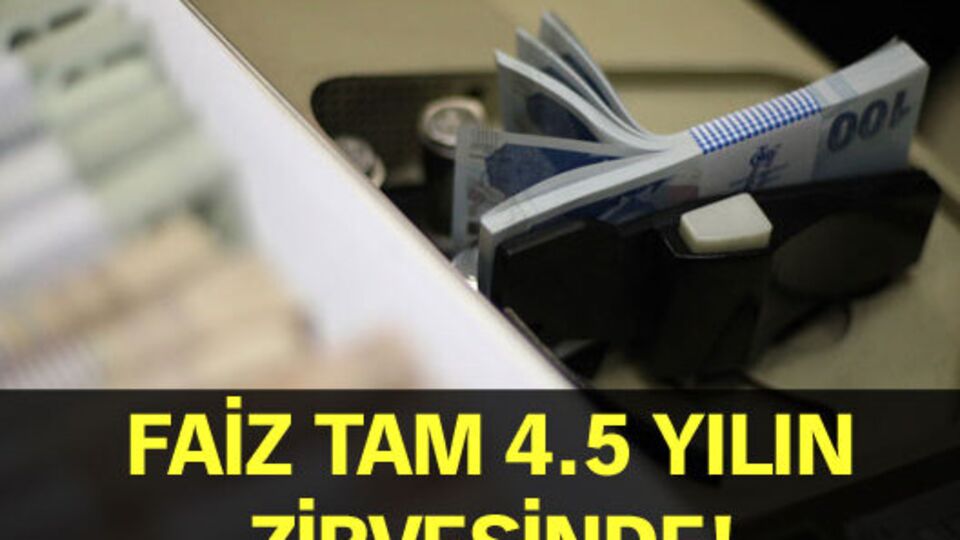 Faiz tam 4.5 yılın zirvesinde!
