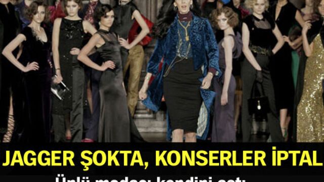 Jagger şokta, konserler iptal