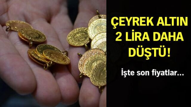 Altın 2 lira daha düştü!