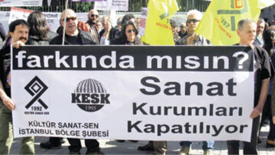 Dünya Tiyatrolar Günü'nde eylem