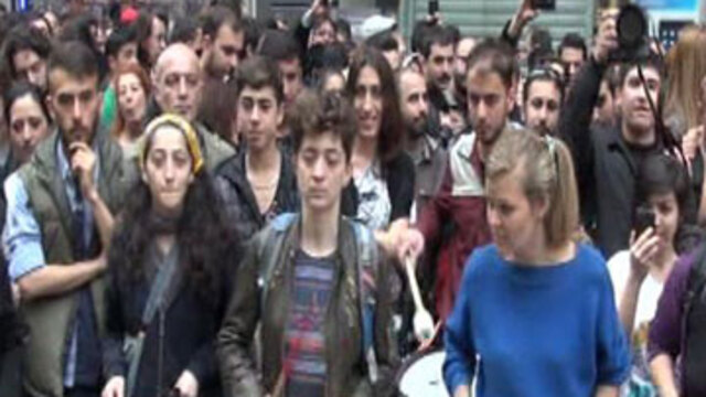 Taksim'de 'Emek Sineması' protestosu