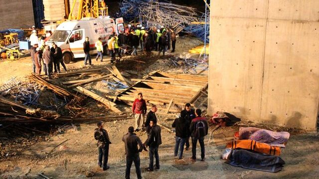 3. köprü şantiyesinde çalışmalara ara verildi