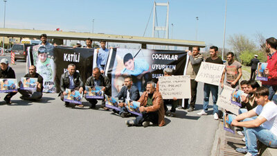 Köprüde Mert protestosu