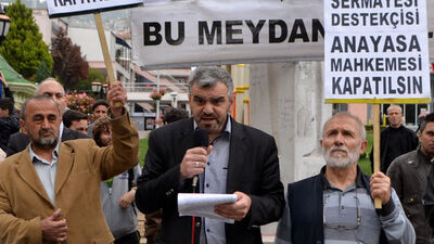 Kocaeli'de, AYM kararına protesto