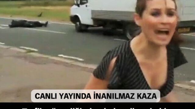 Canlı yayında inanılmaz kaza