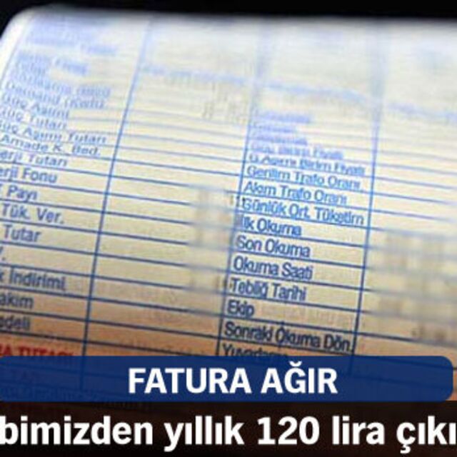 Cebimizden yıllık 120 lira çıkıyor!