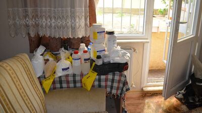 Yangın uyuşturucuyu ortaya çıkardı