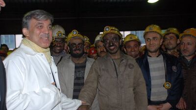 Cumhurbaşkanı Gül'den madencilere sürpriz ziyaret