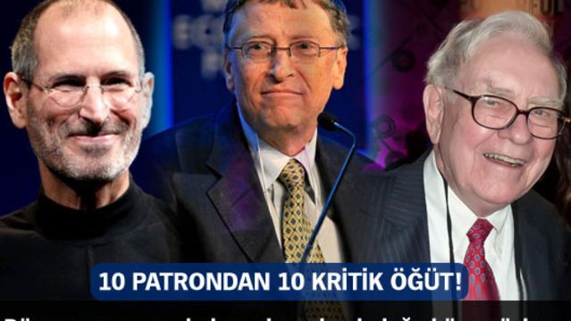10 patrondan 10 kritik öğüt!