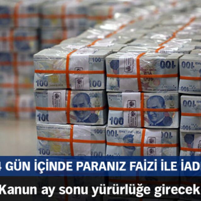 14 gün içinde paranız faizi ile iade!