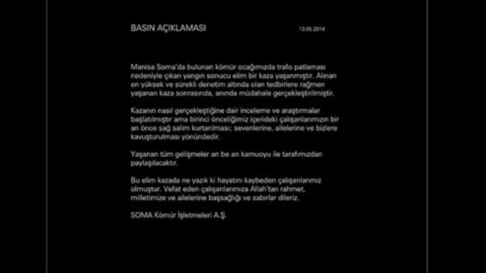 Soma'da kazanın yaşandığı madenin sahibi sitesini kapattı!