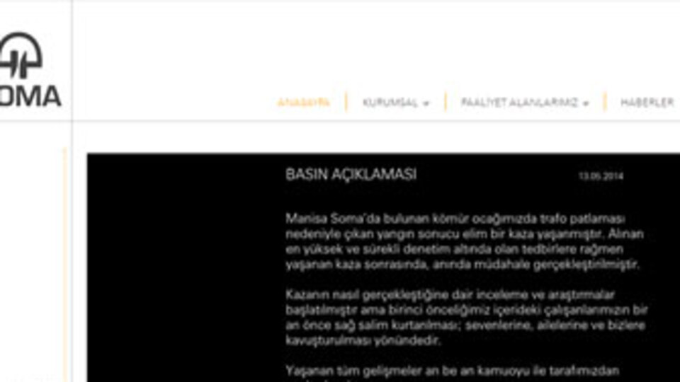Soma'da kazanın yaşandığı madenin sahibi sitesini açtı!