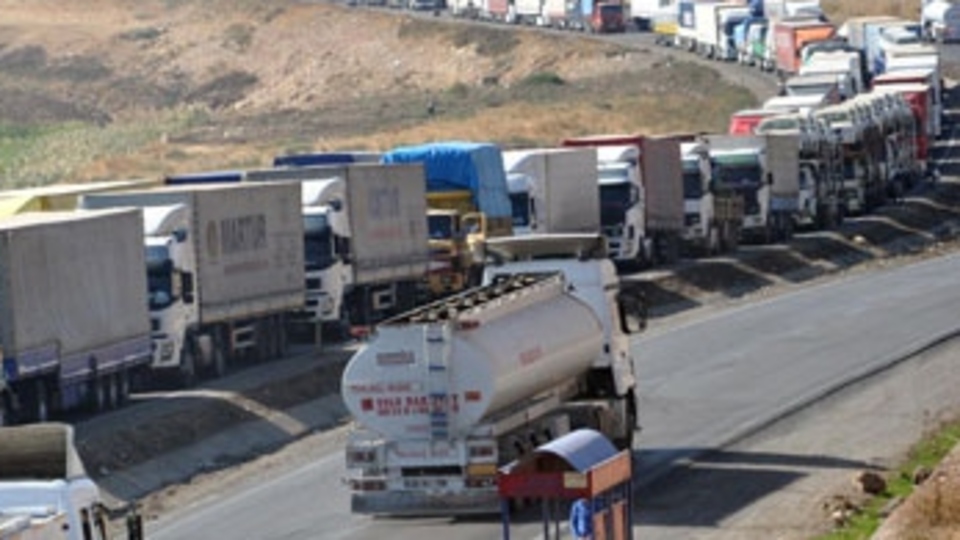 Kapıkule'de tır kuyruğu