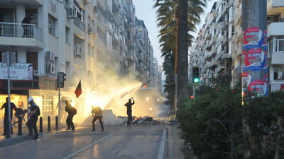 Soma protestosuna TOMA'lı müdahale