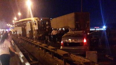 TEM otoyolunda feci kaza!