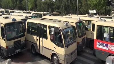 Minibüsçüler kontak kapattı