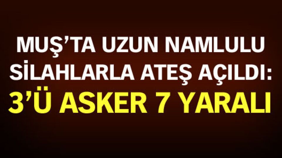 Muş'ta uzun namlulu silahlarla ateş açıldı