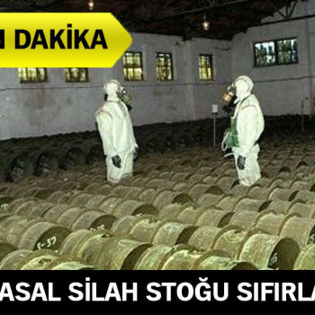 Suriye kimyasal silah stoğunu sıfırladı