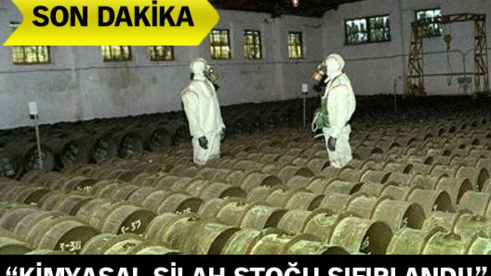 Suriye kimyasal silah stoğunu sıfırladı