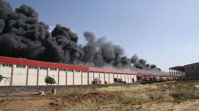 Gaziantep'te fabrika yangını!
