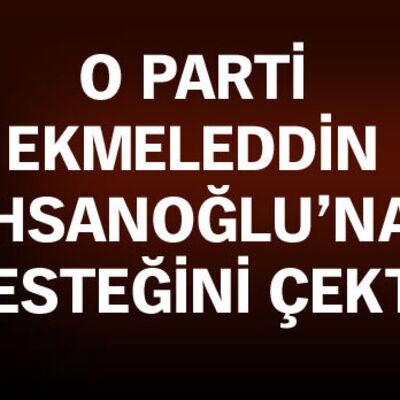 DYP İhsanoğlu'na desteğini çekti