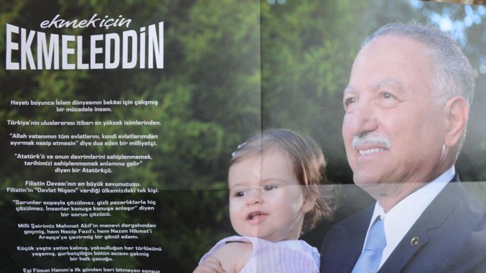 İşte Ekmeleddin İhsanoğlu'nun sloganı ve logosu