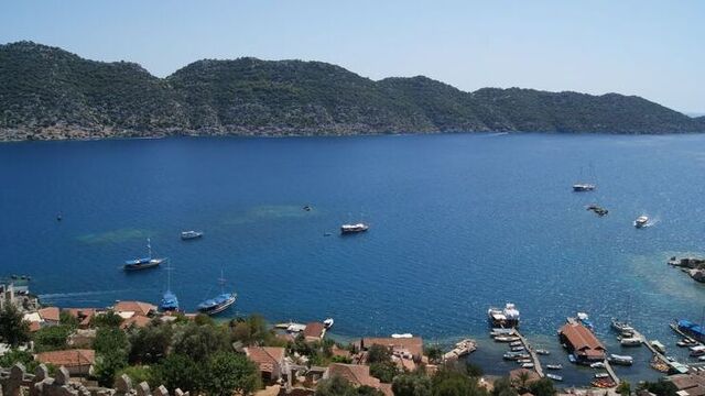 Tarihi Kekova bölgesinde yüzmek serbest