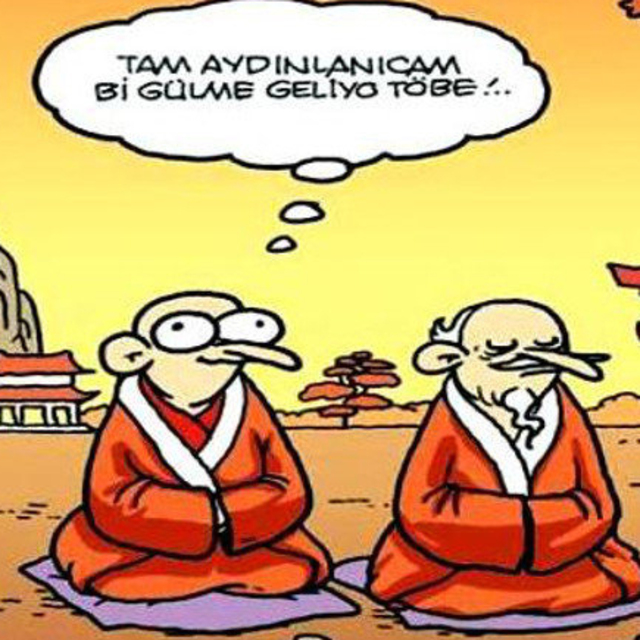 Yoga ve meditasyon karikatürleri