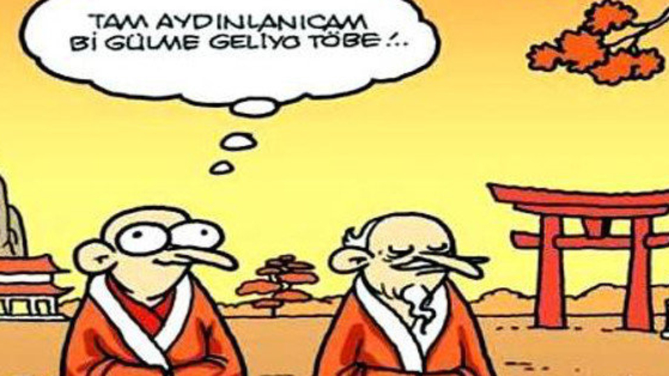 Yoga ve meditasyon karikatürleri