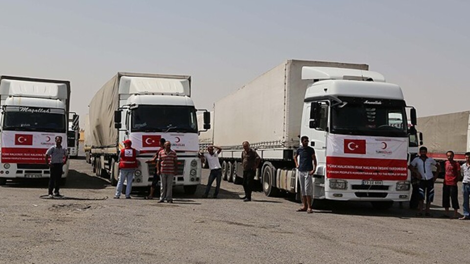 Kızılay'ın gönderdiği yardımlar Erbil'e ulaştı