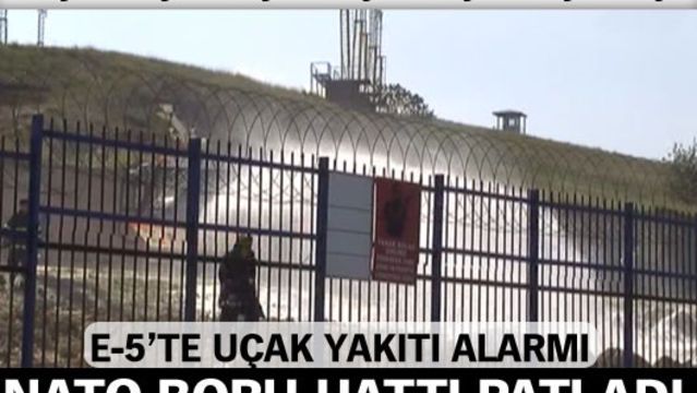 E-5'te uçak yakıtı alarmı