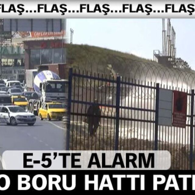 E-5'te uçak yakıtı alarmı