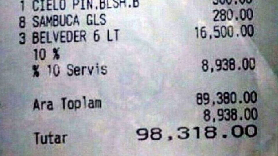 98 bin TL'lik fatura dudak uçuklattı!