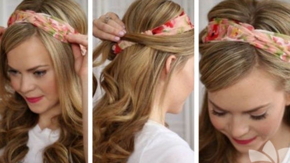 Bandana ile 7 adımda saç modeli...