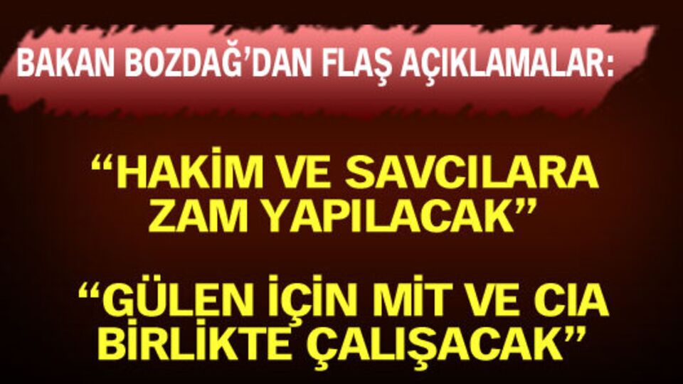 Adalet Bakanı Bekir Bozdağ'dan flaş açıklamalar!