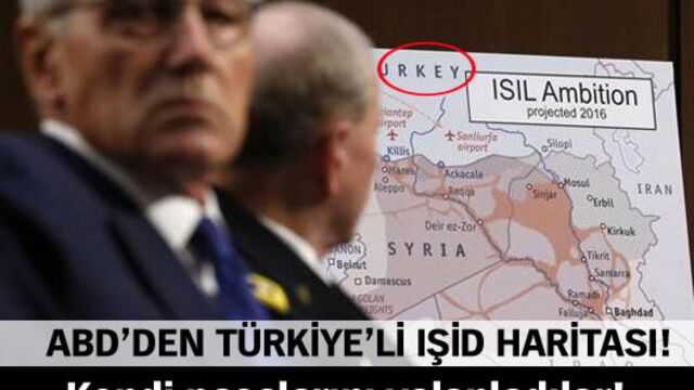 ABD'den Türkiyeli IŞİD haritası!