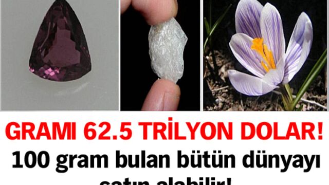 Gramı 62.5 trilyon dolar!