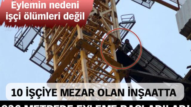236 metre yükseklikte eylem!