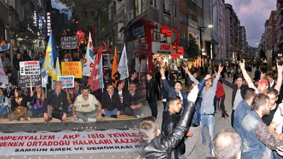 2 grup arasındaki gerginliği polis engelledi