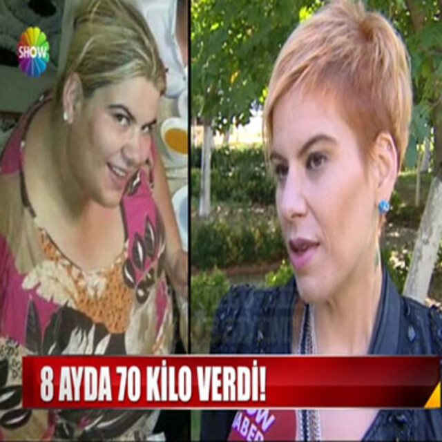 8 ayda 70 kilo verdi!