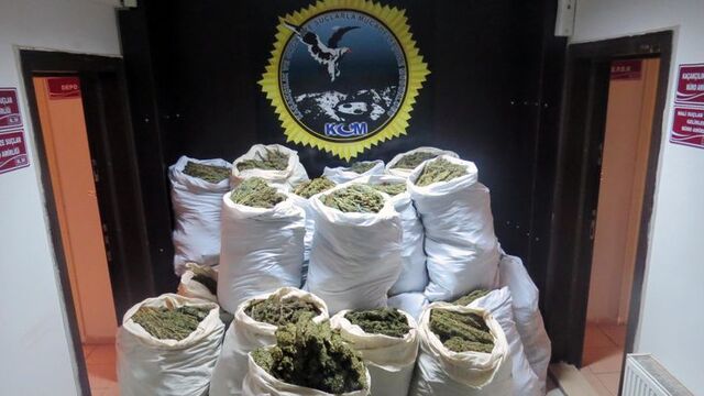 Su tankerinde 396 kilo esrar bulundu