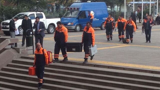 Ankara Adliyesi'nde 'sarı toz' alarmı!