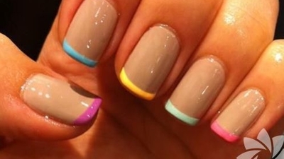 Birbirinden renkli french ojeler