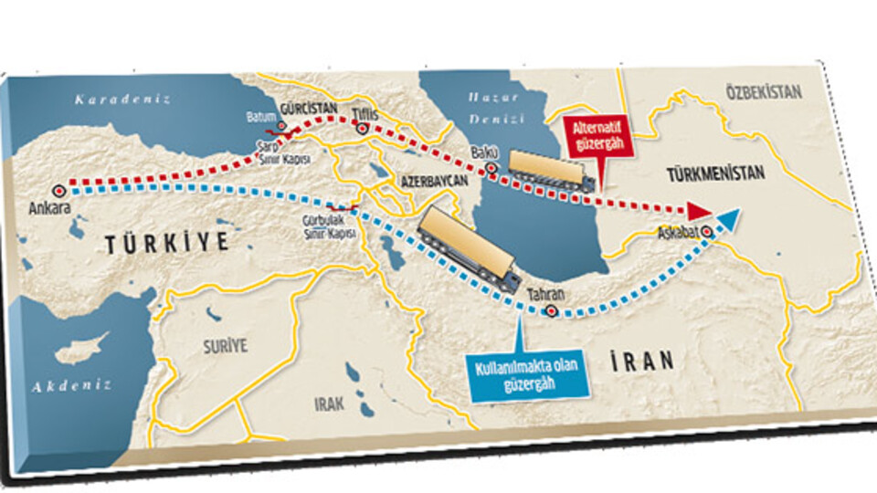 Türkiye lojistikte kriz yaşadığı İran'ı by-pass edecek