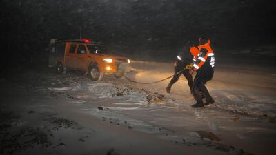 Yaylada mahsur kalan işçileri AFAD ekibi kurtardı